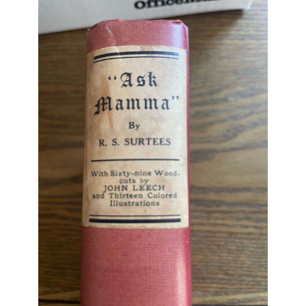 Ask Mamma R.S. Surtees John Leech Illustrated Hardcover 69 Woodcuts Color Plates - Picture 2 of 15